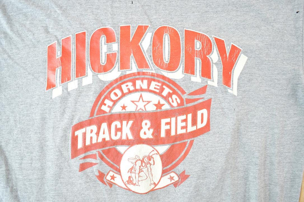 Vintage 1990s Hickory Hornets Track And Field Souvenir T-Shirt Men's L