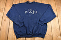 Vintage 1990s Distressed WWJD Embroidered Crewneck Sweatshirt , What Would Jesus Do , Dove , Athleisure , Vintage Streetwear