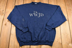 Vintage 1990s Distressed WWJD Embroidered Crewneck Sweatshirt , What Would Jesus Do , Dove , Athleisure , Vintage Streetwear