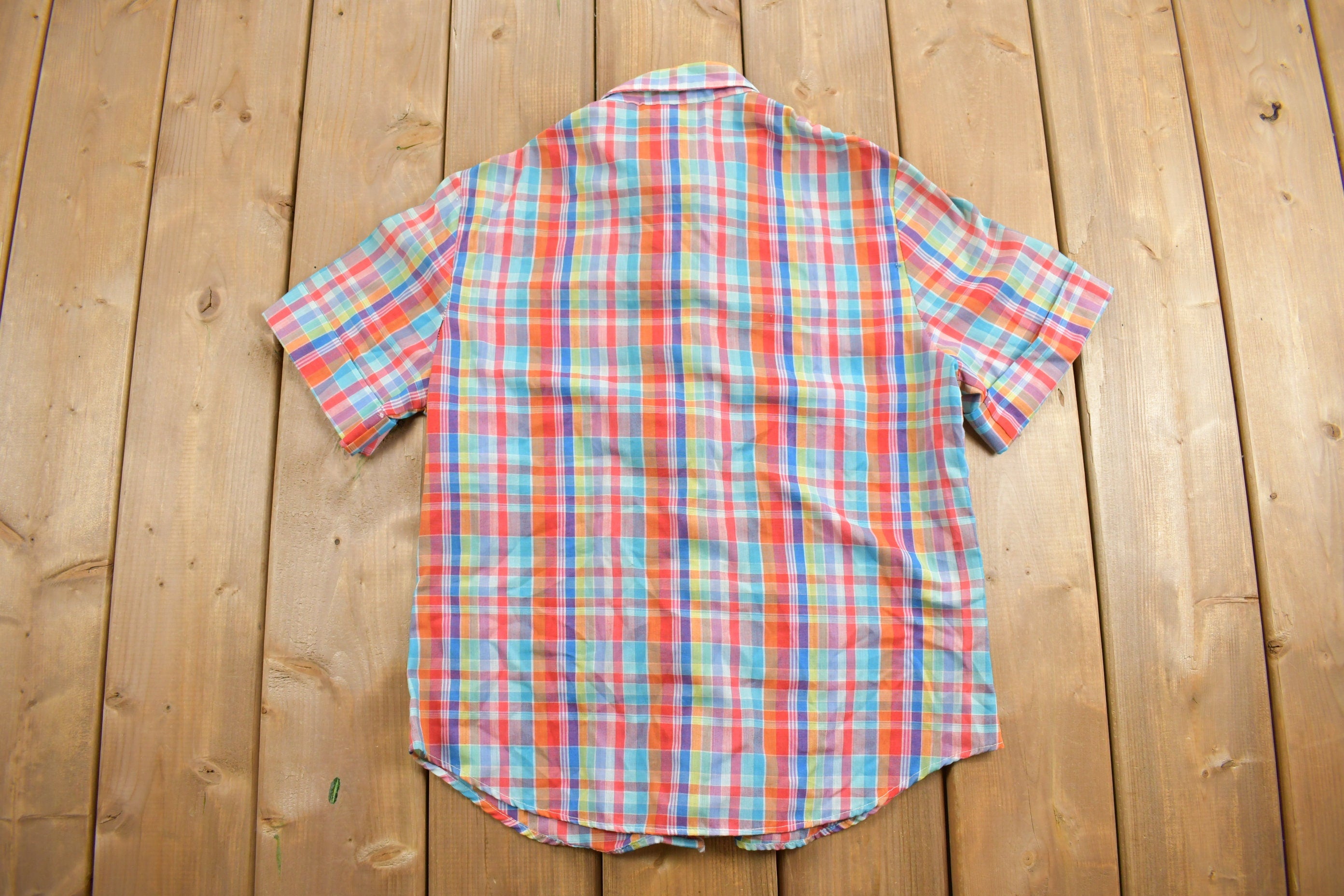 Vintage 1980s rrrRuss Plaid Button Up Shirt