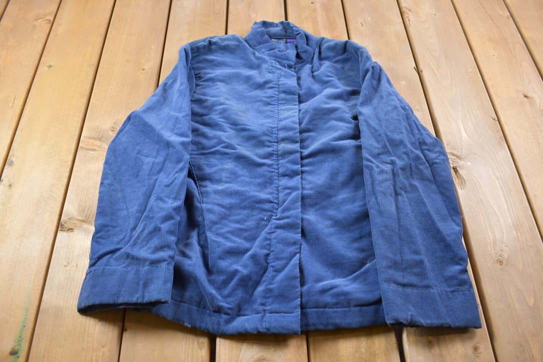 Vintage 1990'S Blue Cordarouy Jacket