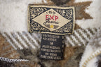Vintage 1990s EXP Jeans Quarter Zip Abstract Fleece Sweater