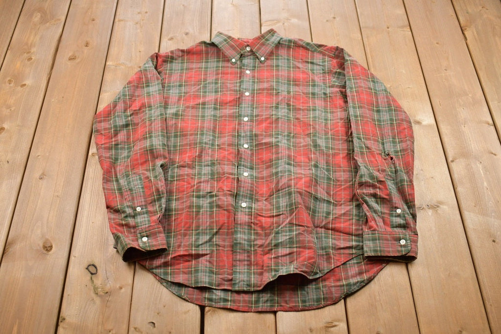 Vintage 1990s Polo Ralph Lauren Plaid Flannel Button Up Shirt