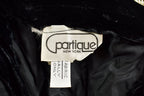 Vintage 1970s Partique Black Velvet Skirt Size 28 x 28.5