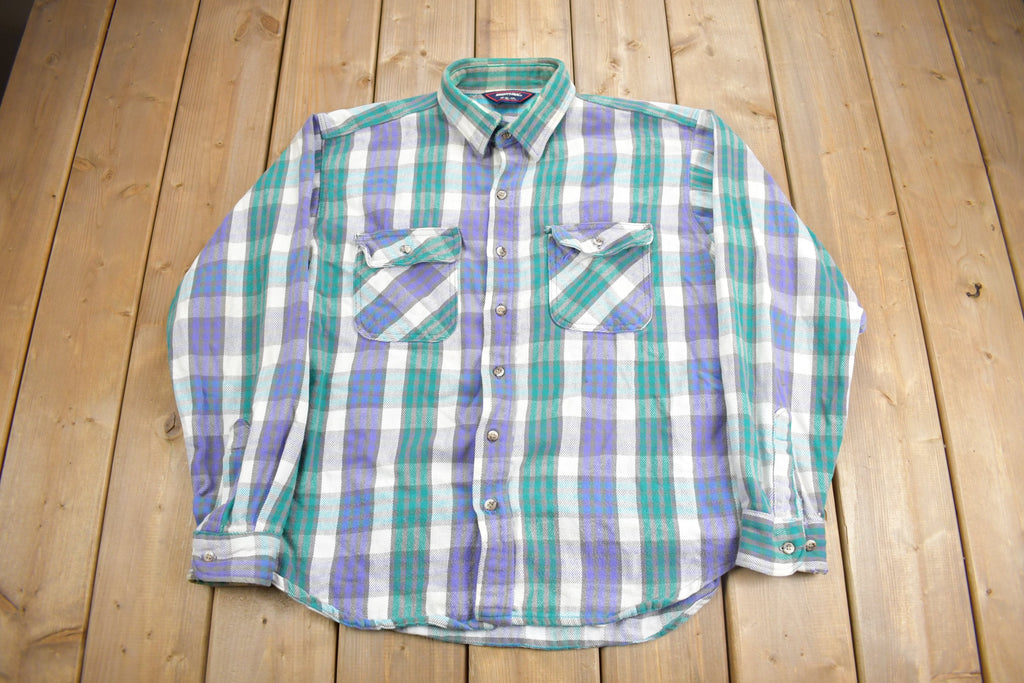 Vintage 1980s Mighty-Mac Plaid Flannel Button Up Shirt