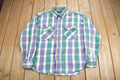 Vintage 1980s Mighty-Mac Plaid Flannel Button Up Shirt