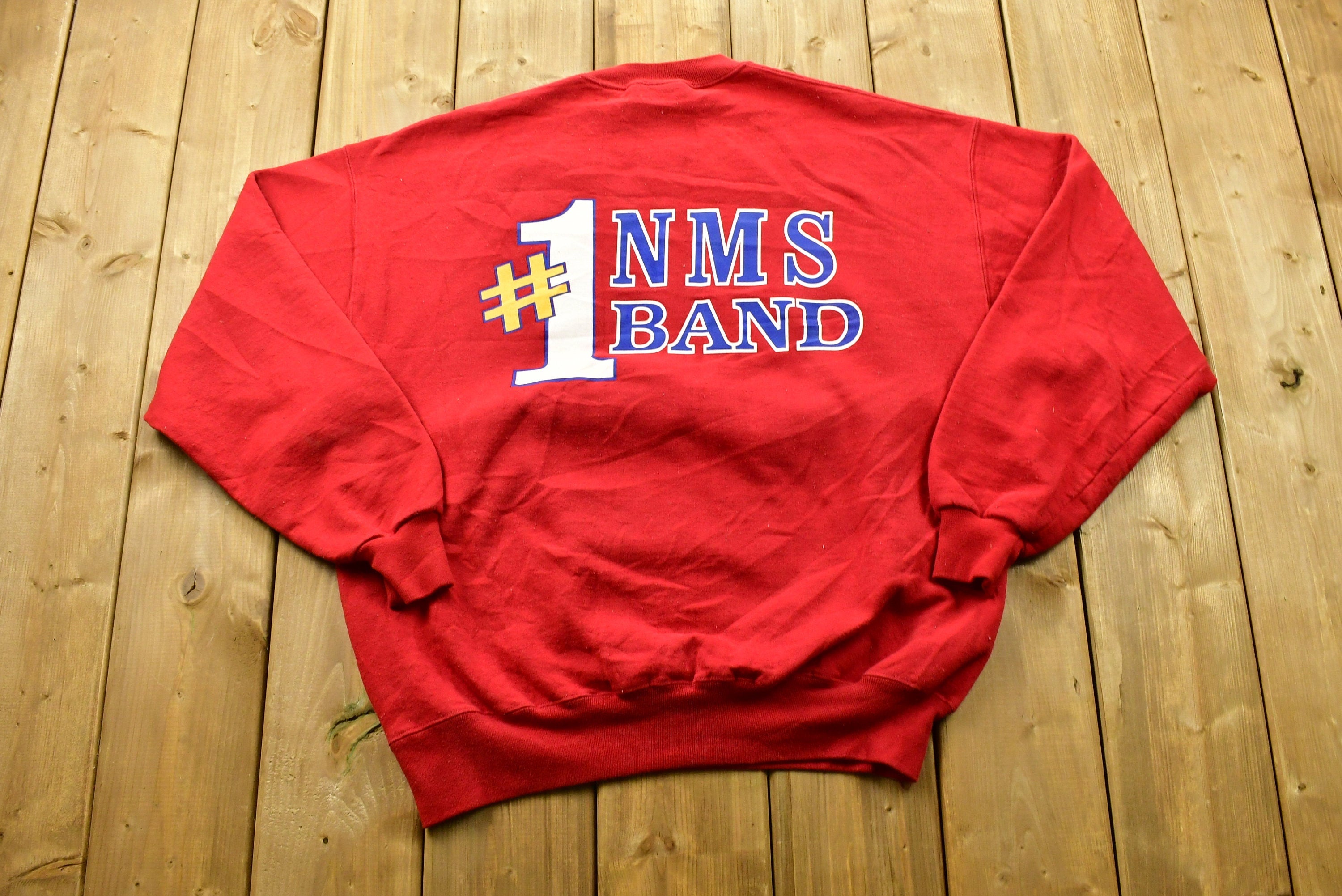 Vintage 1990's #1 NMS Band Patriots Crewneck Sweatshirt