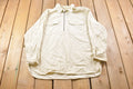 Vintage 1990s Eddie Bauer 100% Wool Double Breasted Button Up Shirt