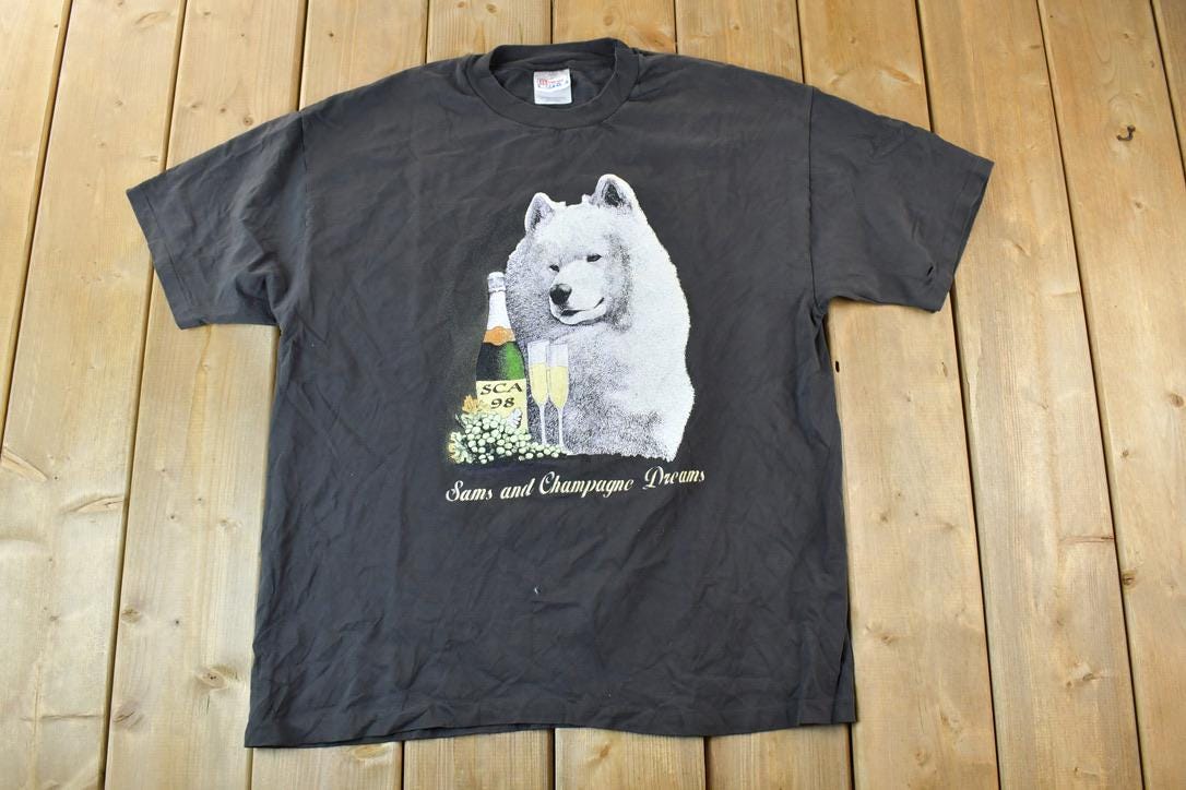 Vintage 1998 Wine Dog Souvenir T-Shirt