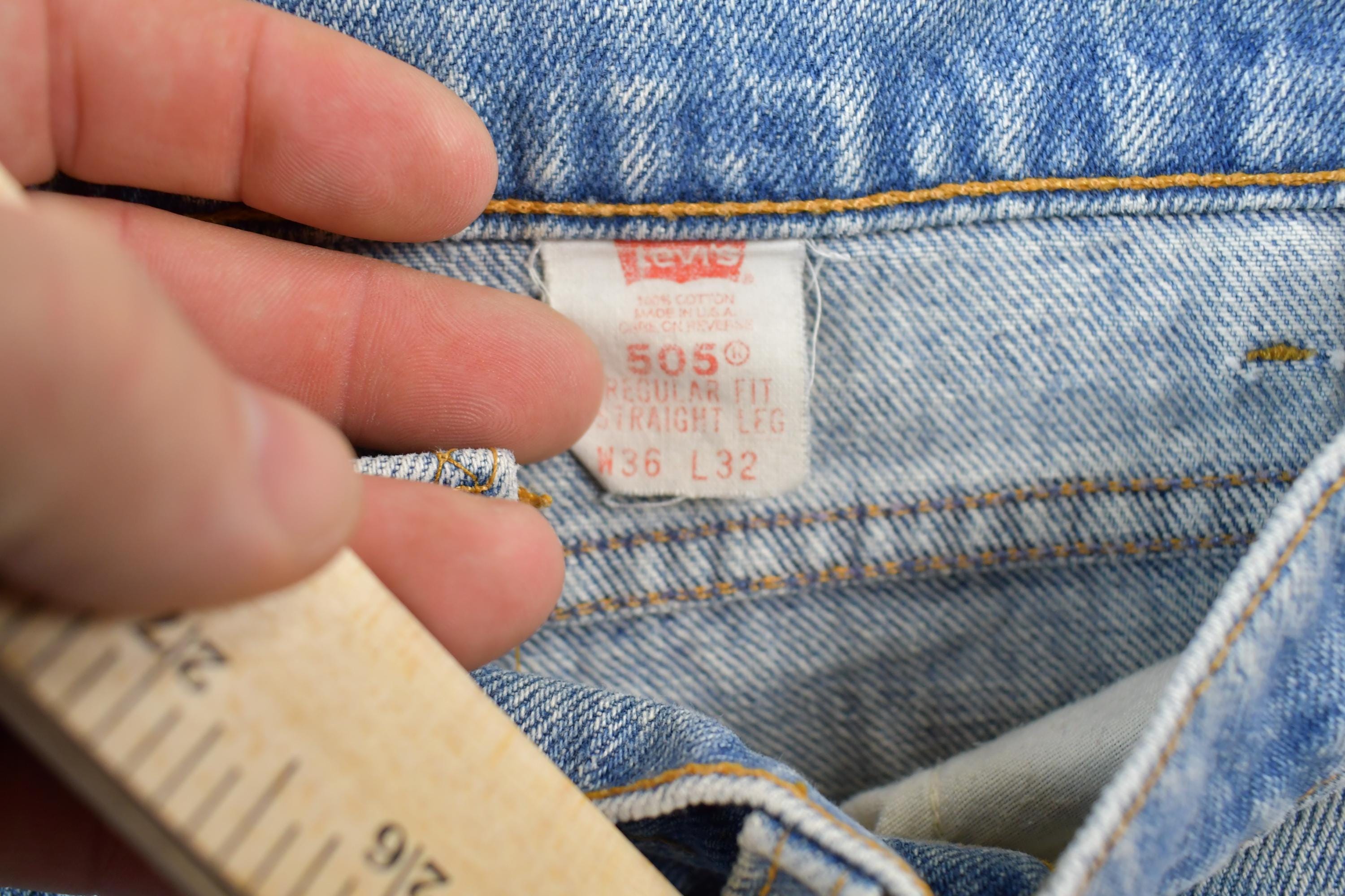 Vintage 1990s Levi Strauss Orange Tab 505 Denim Jeans Size 36 x 32