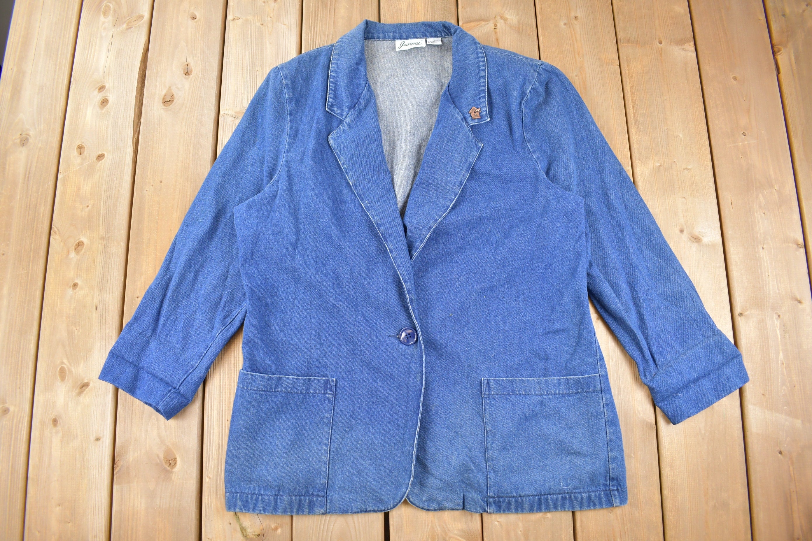Vintage 1990s Joanna Denim Blazer Jacket