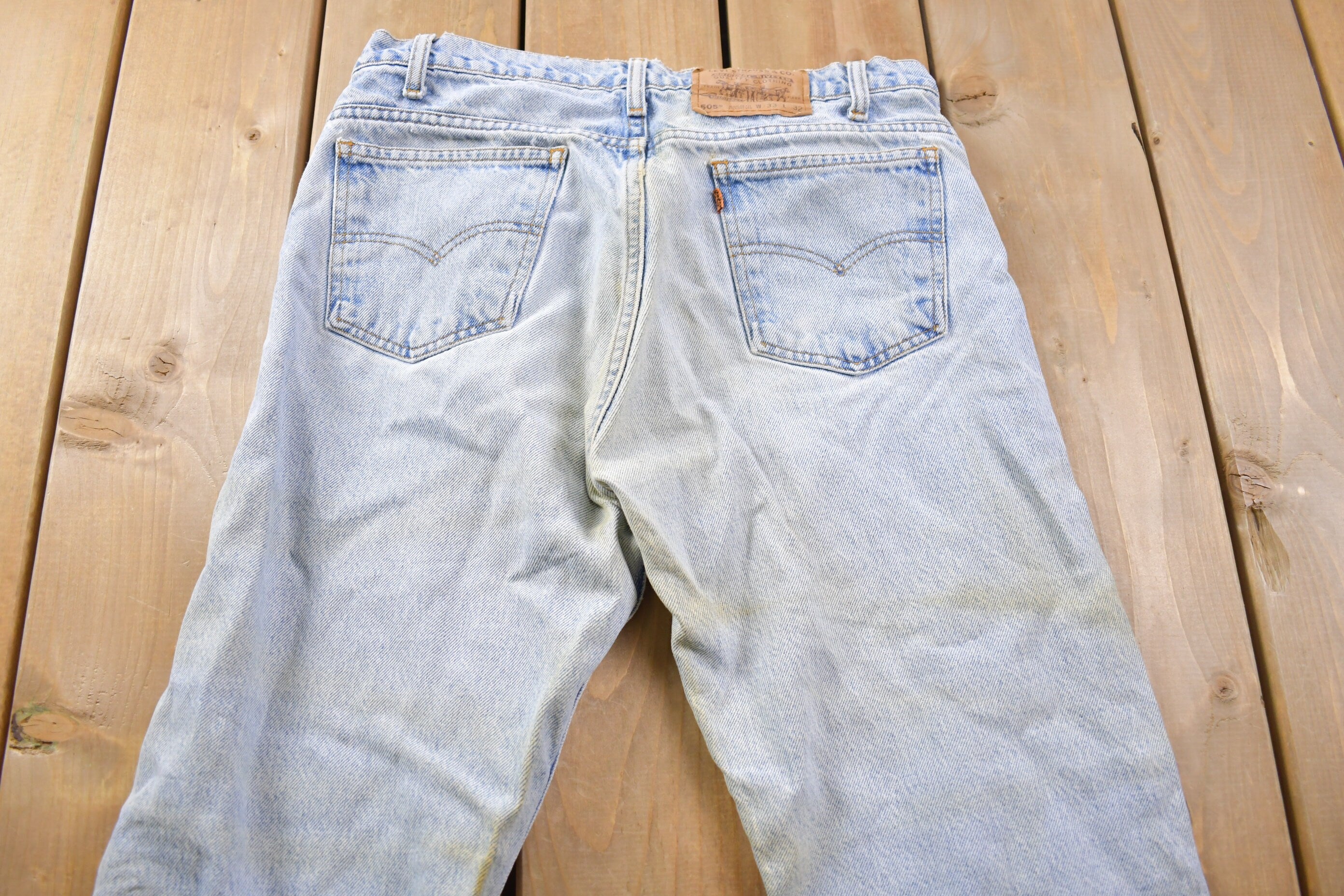 Vintage 1990s Levi's 505 Orange Tab Jeans Size 30 x 29.5