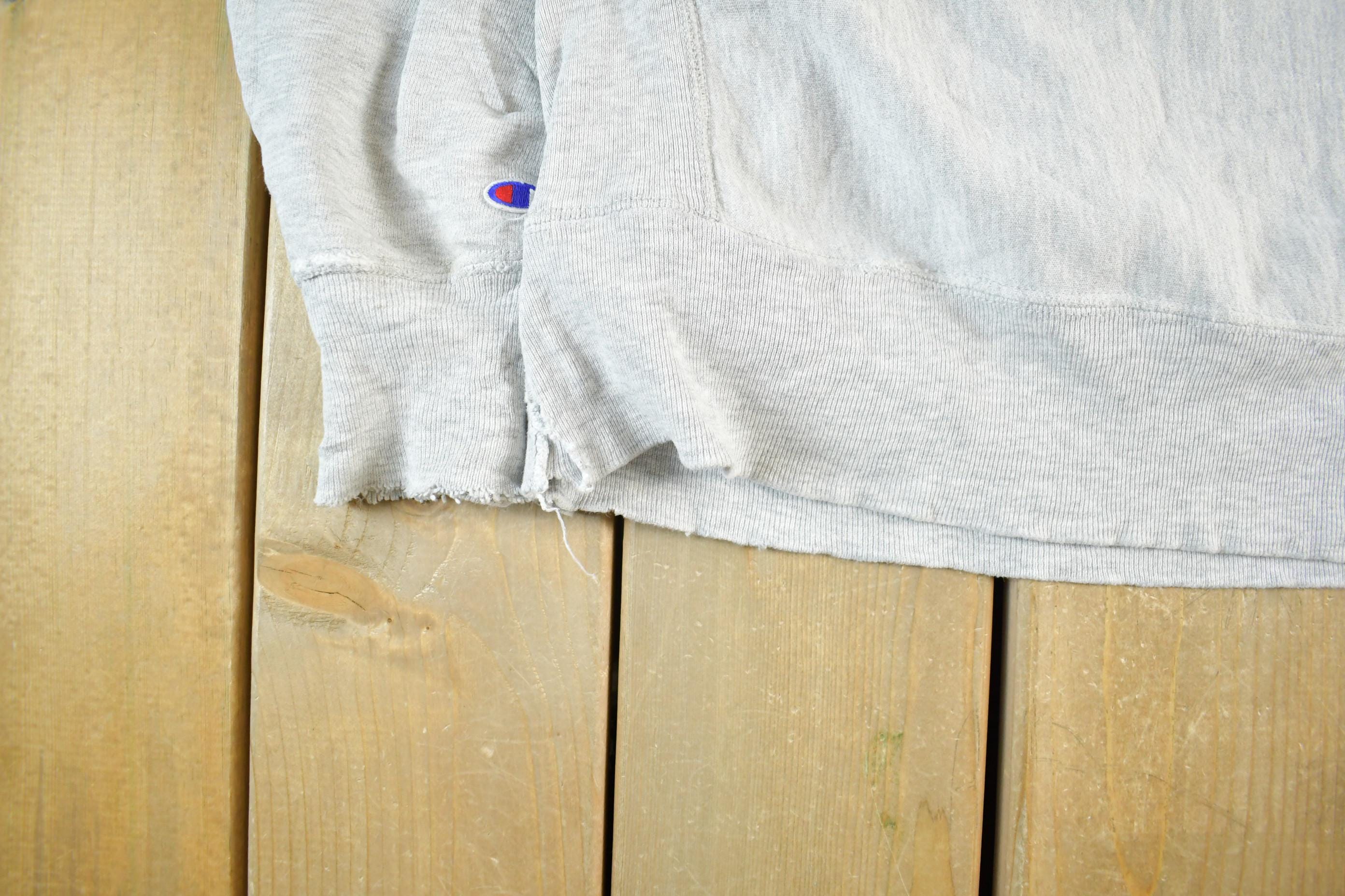 Vintage 1980s University Of Michigan Distressed Champion Reverse Weave Warmup Crewneck Men's XL