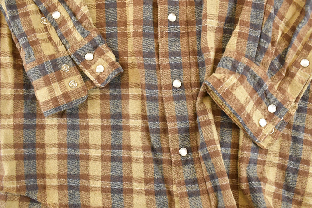 Vintage 1990s Five Brother Plaid Button Up Shirt Men's S