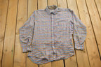 Vintage 1960s Cumberland Flannel Check Button Up Shirt  1960's Button Up  Vintage Flannel  Made In USA  Pattern Button Up  Bud Berma