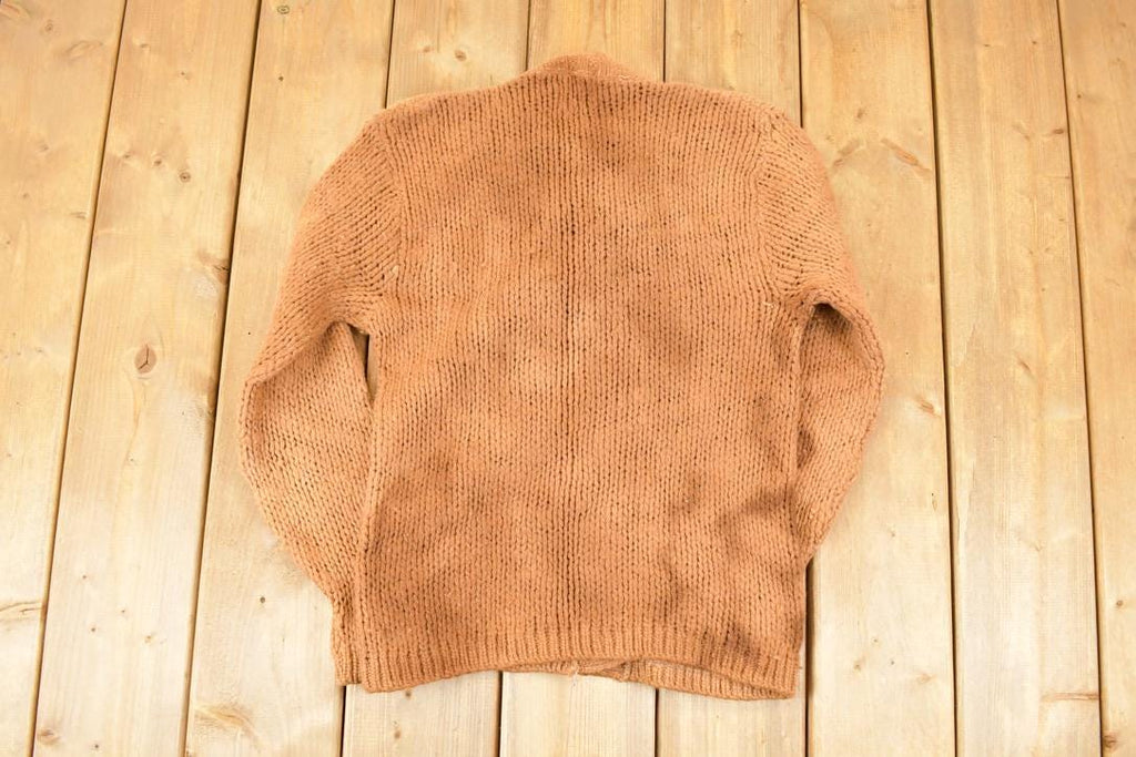 Vintage 1960s Jumblar Hand Shaped Wool Knit Cardigan Sweater Men's S