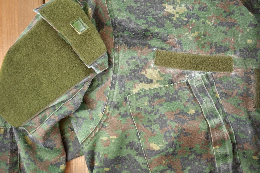 Vintage Military Zip Up Digital Camo Shirt