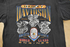 Vintage 1990s Harley Davidson Motorcycles World Class Engines T-Shirt Men's Large