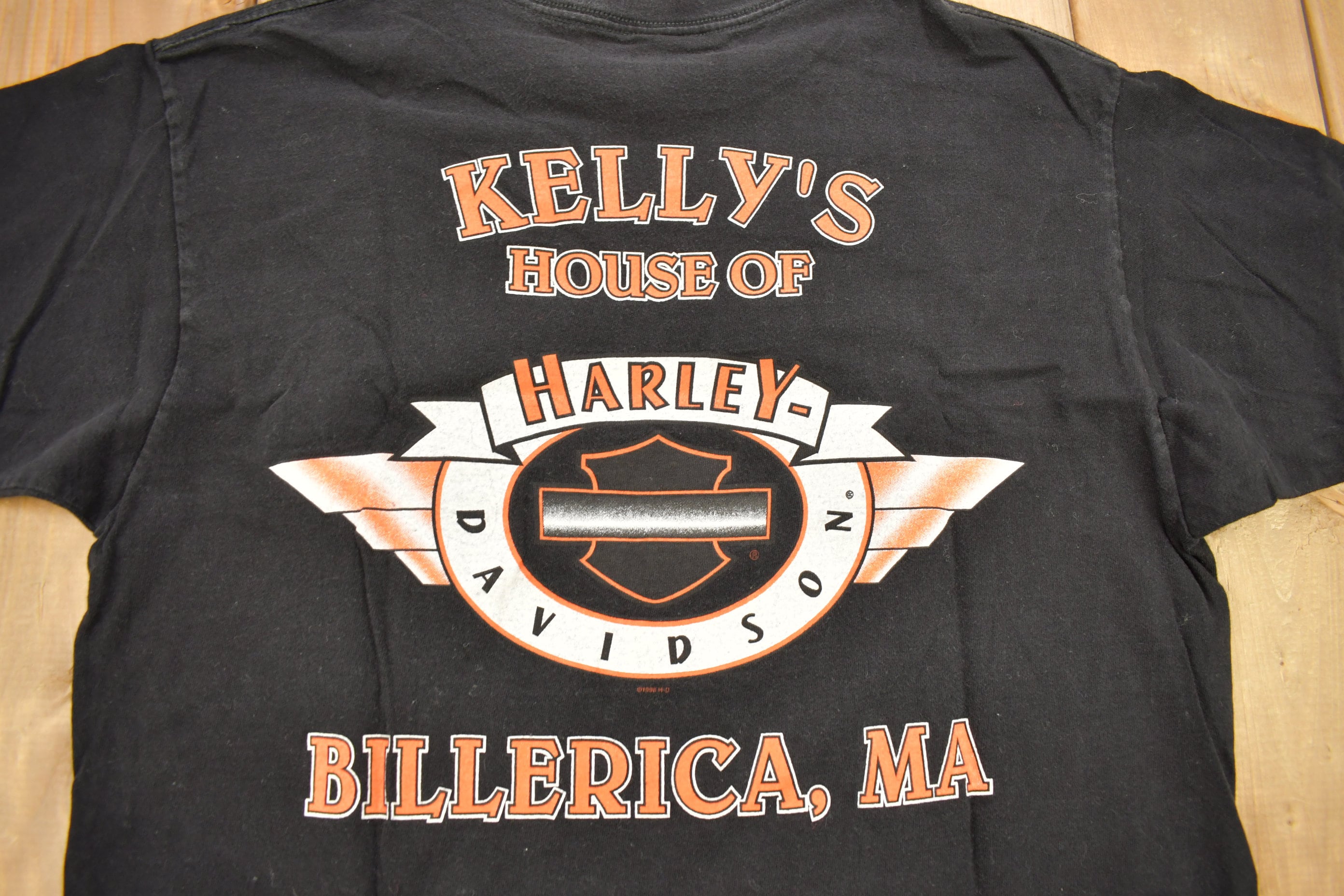 Vintage 1998 Kelly's House Of Harley Davidson Billerica MA T-Shirt