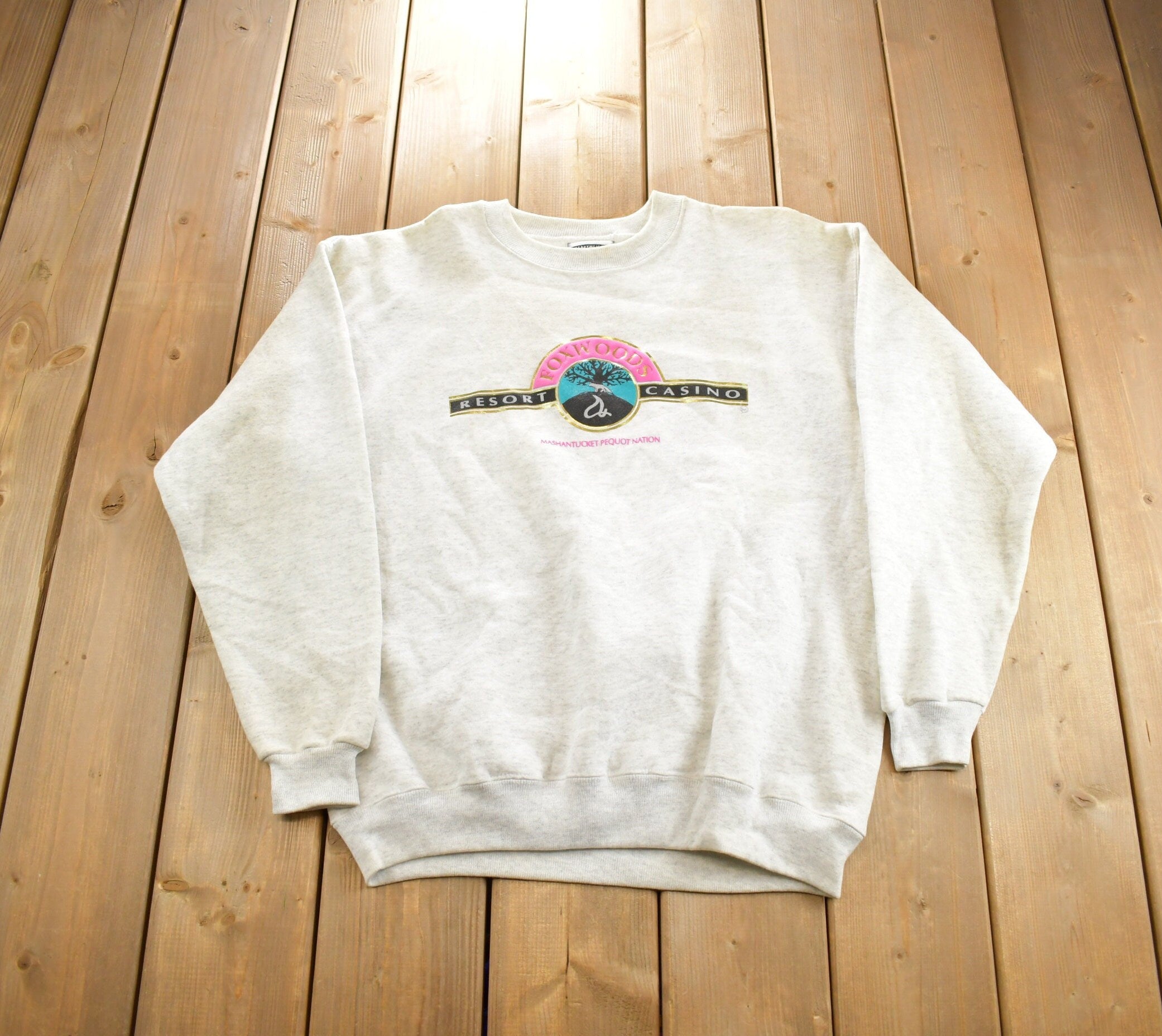 Vintage 1990s Foxwoods Resort Casino Souvenir Lee Crewneck Sweatshirt Made In USA