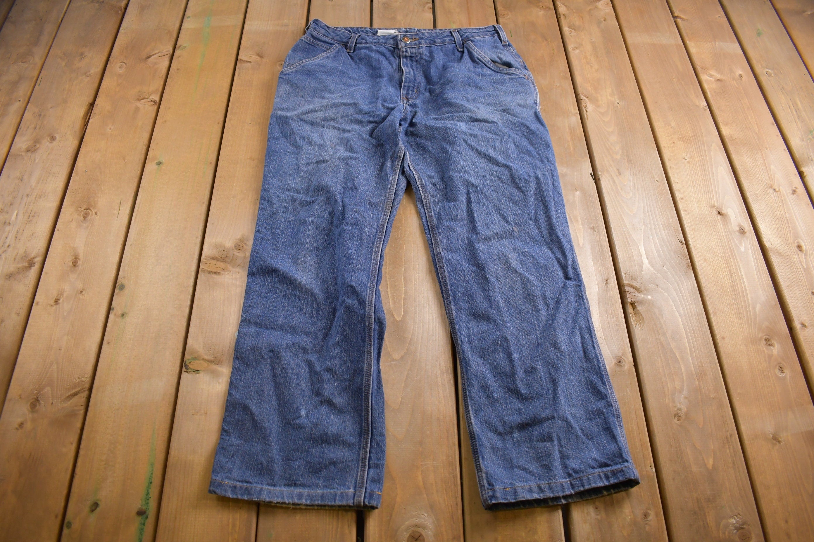 Vintage 1990s Carhartt Denim Work Pants Size 34 x 30