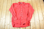 Vintage 1990s Lands End South Western Style Button Up Rodeo Shirt Mens Large