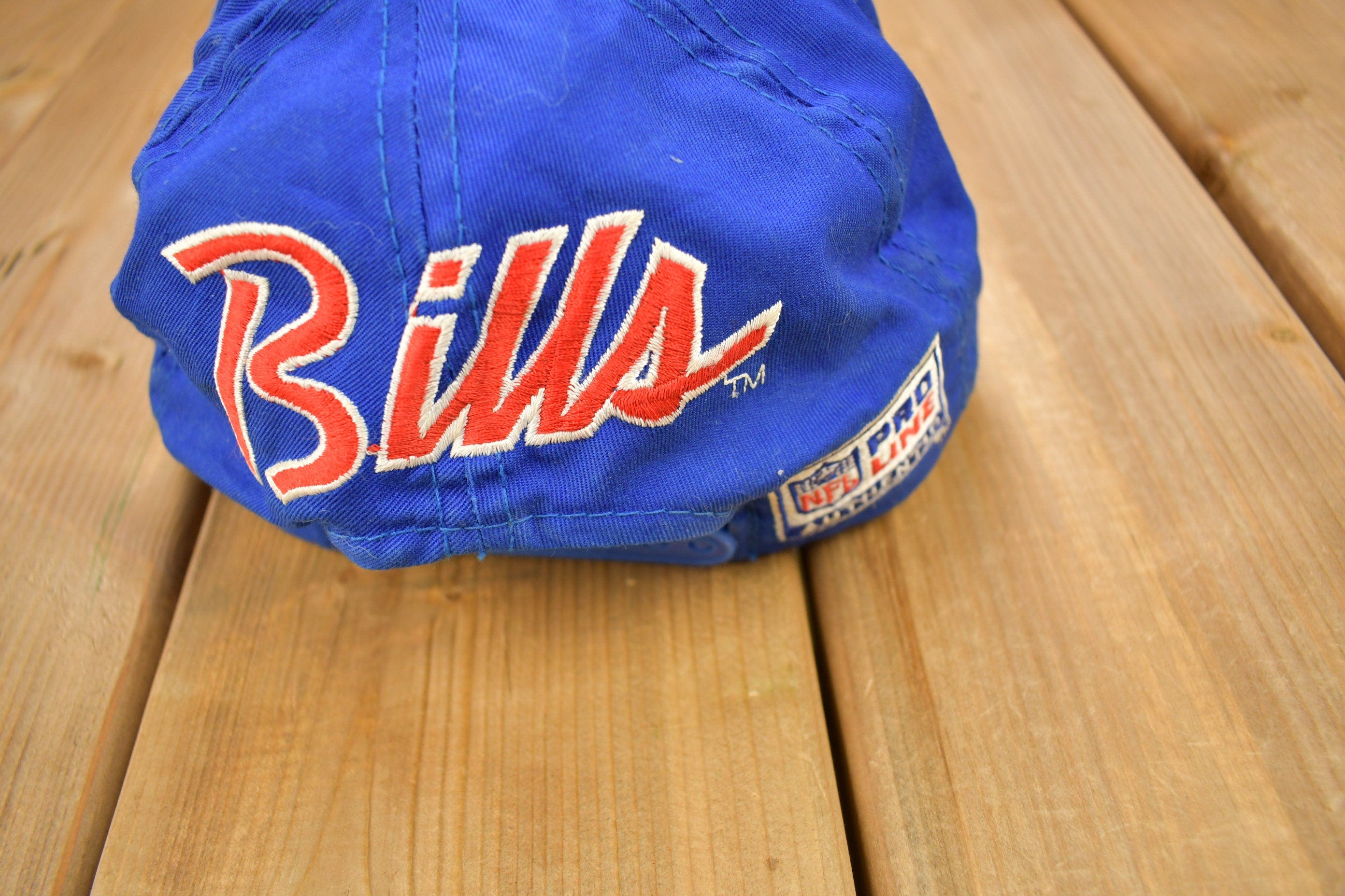 Vintage 1990s Buffalo Bills NFL Sports Specialties Double Line Script Snap Back Hat