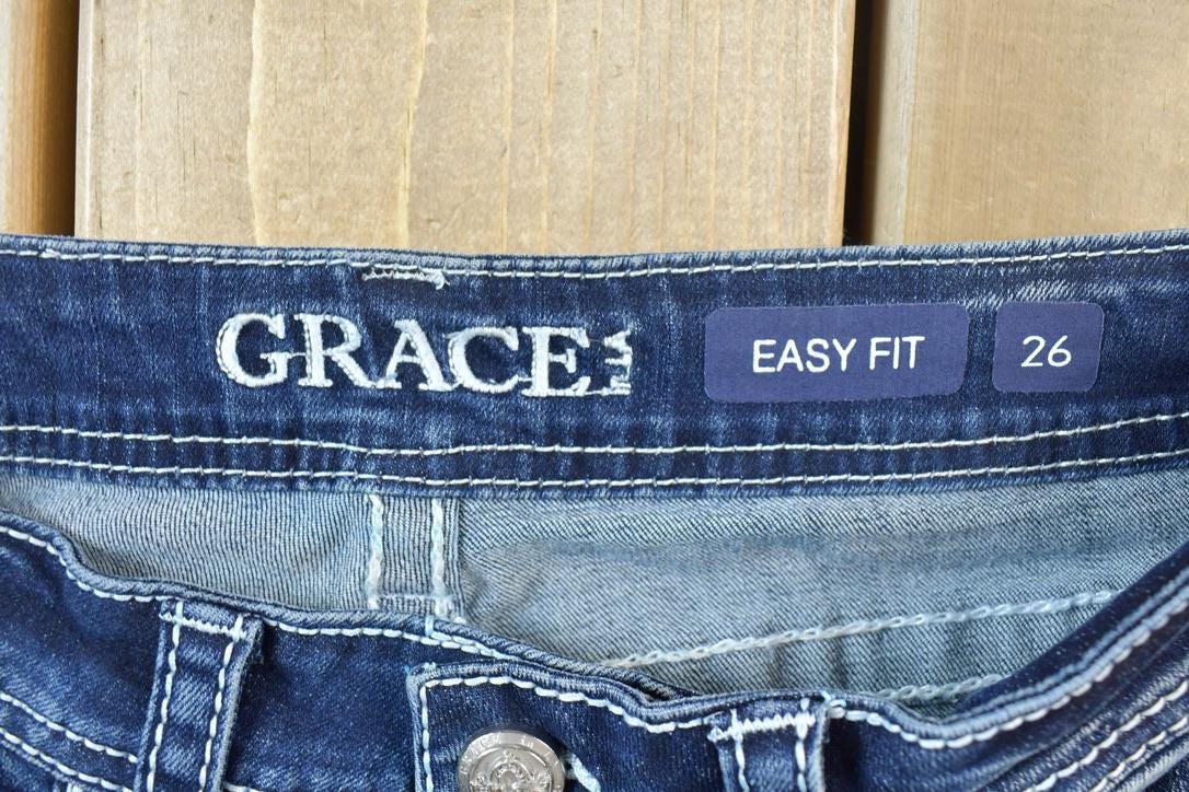 Vintage Y2K Miss Me Bedazzled Low Rise Jeans Size 26x31