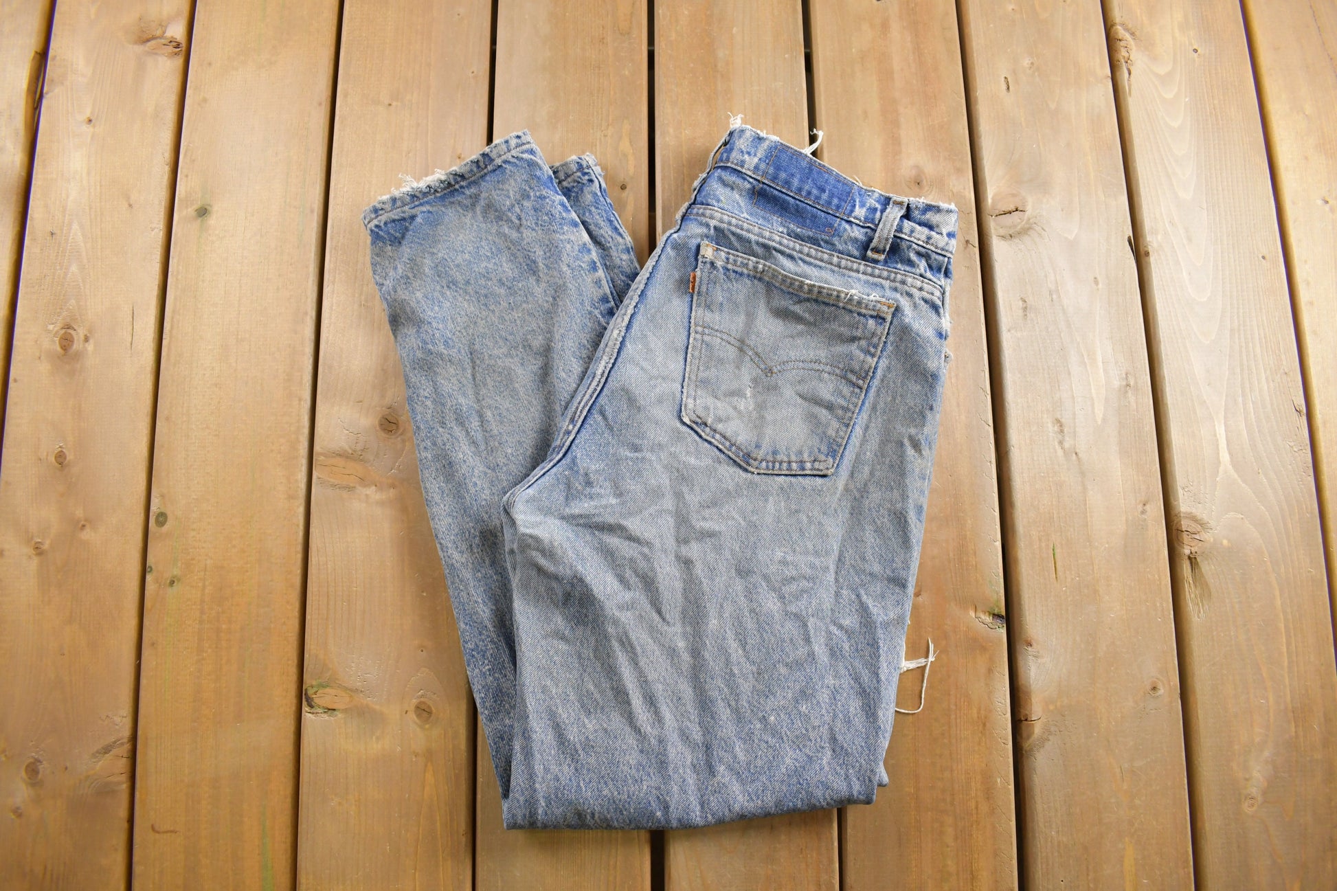 Vintage 1980s Levi's Orange Tab Jeans Size 35 x 31.5