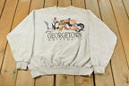Vintage 1990s Georgetown Hoyas Looney Tunes Collegiate Crewneck Sweatshirt Men's 2XL