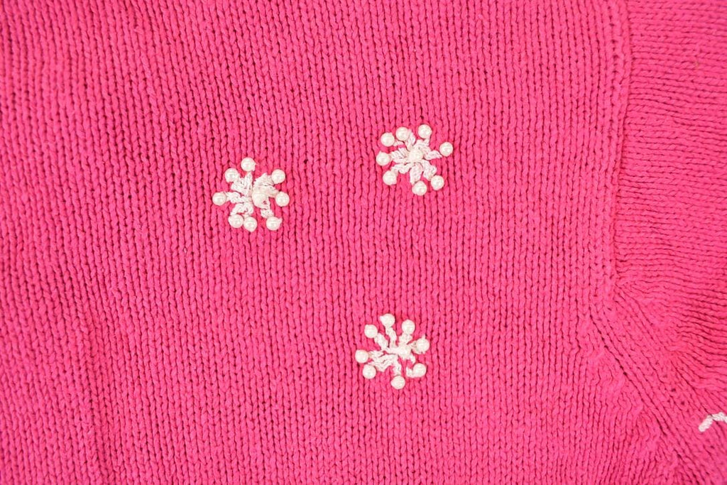 Vintage 1990s Tiara Girls Knit Cardigan Embroidered Skating Sweater Youth L  90s Knitted Sweatshirt  Vintage Preppy Knits
