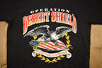 Vintage 1990s Operation Desert Shield Military Graphic T Shirt