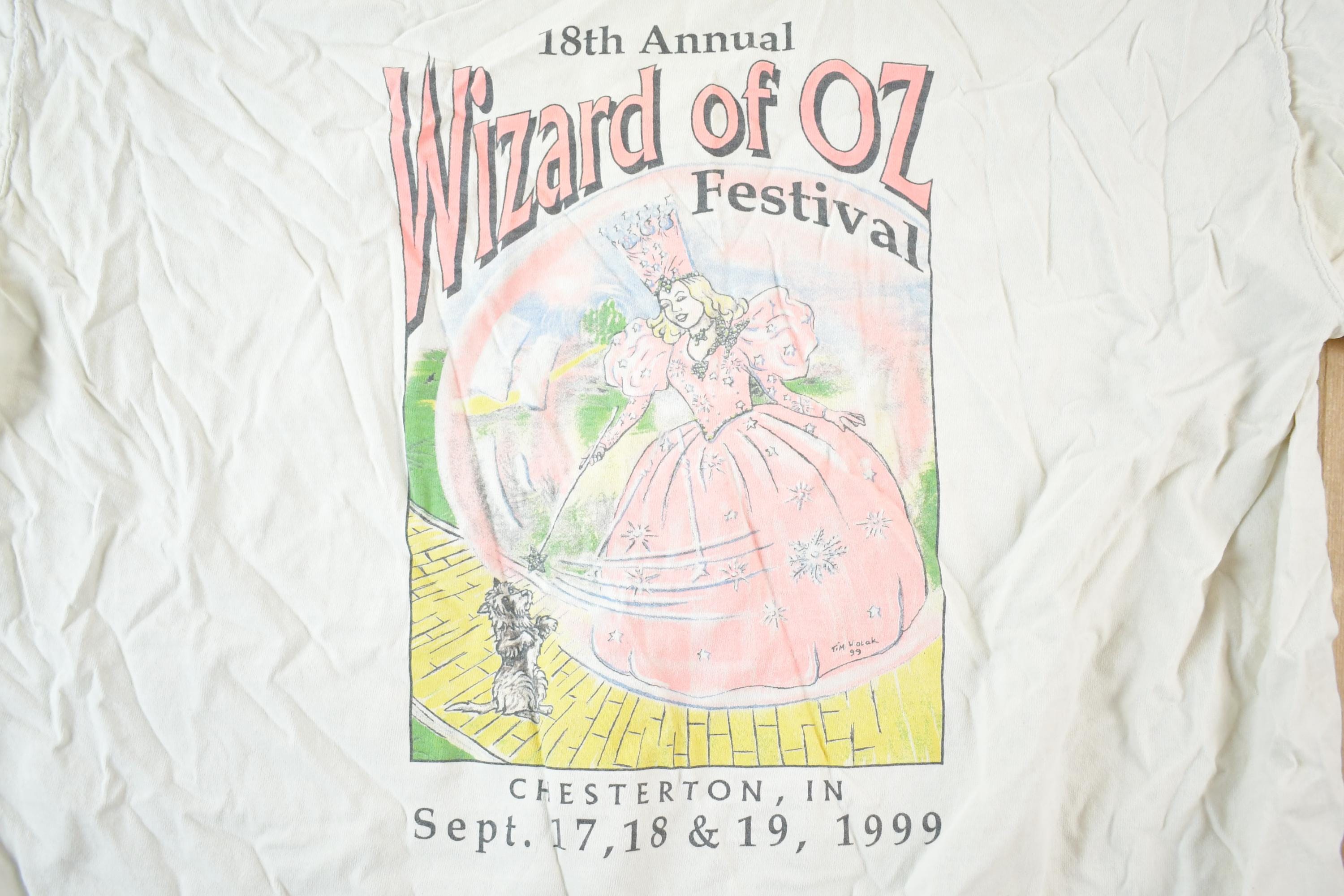 Vintage 1999 Wizard Of Oz Festival Chesterton IN Souvenir T-Shirt Men's M