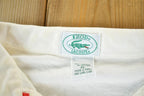 Vintage 1980s Izod Lacoste Rugby Style Quarter Button Up Striped Shirt
