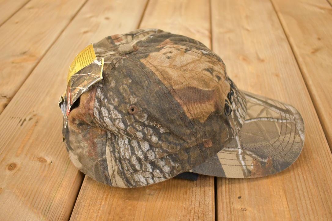 Vintage 1990s Deadstock Polygon Realtree Camo Snapback Trucker Hat