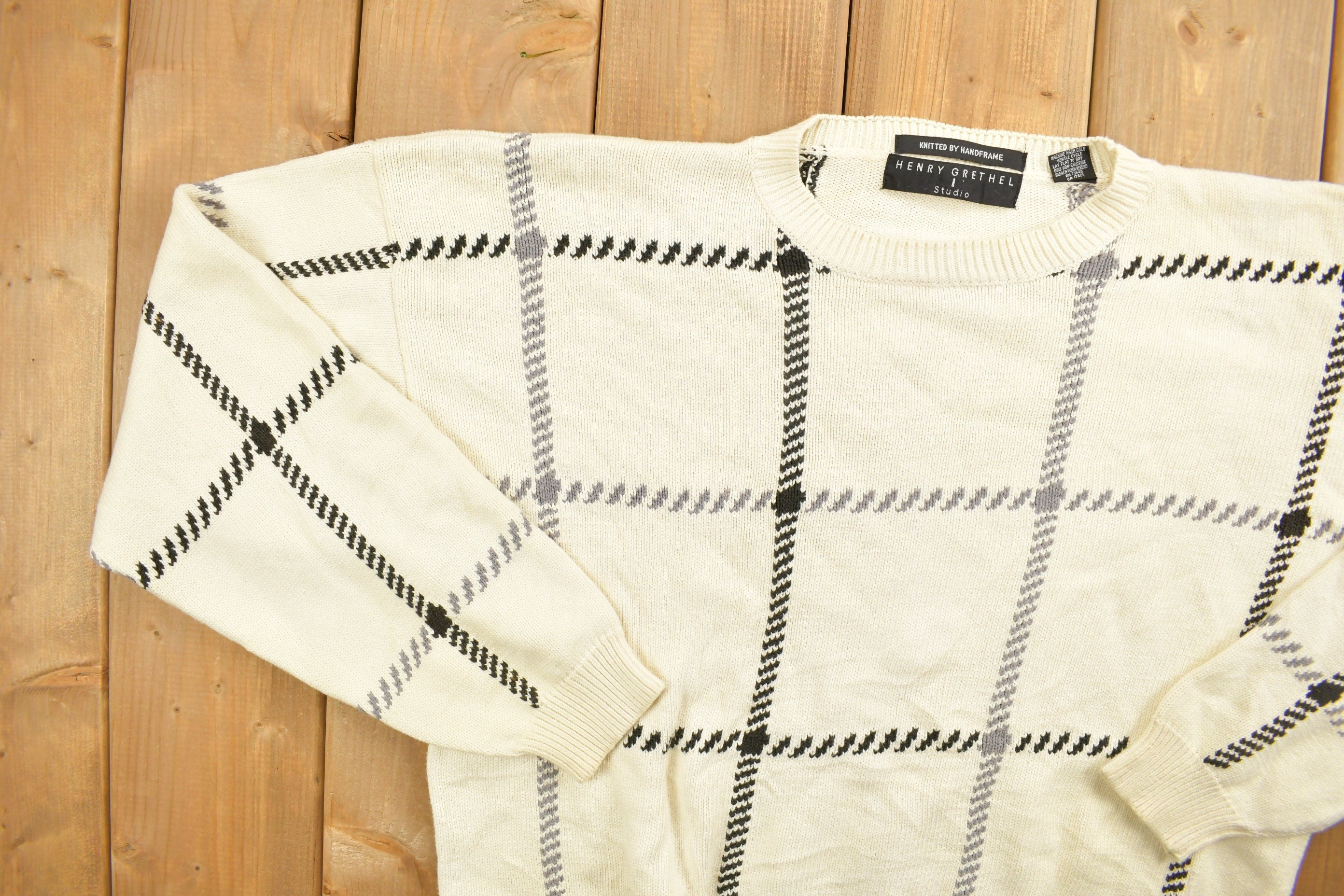 Vintage 1990s Henry Grethel Studio Knitted Crewneck Sweater
