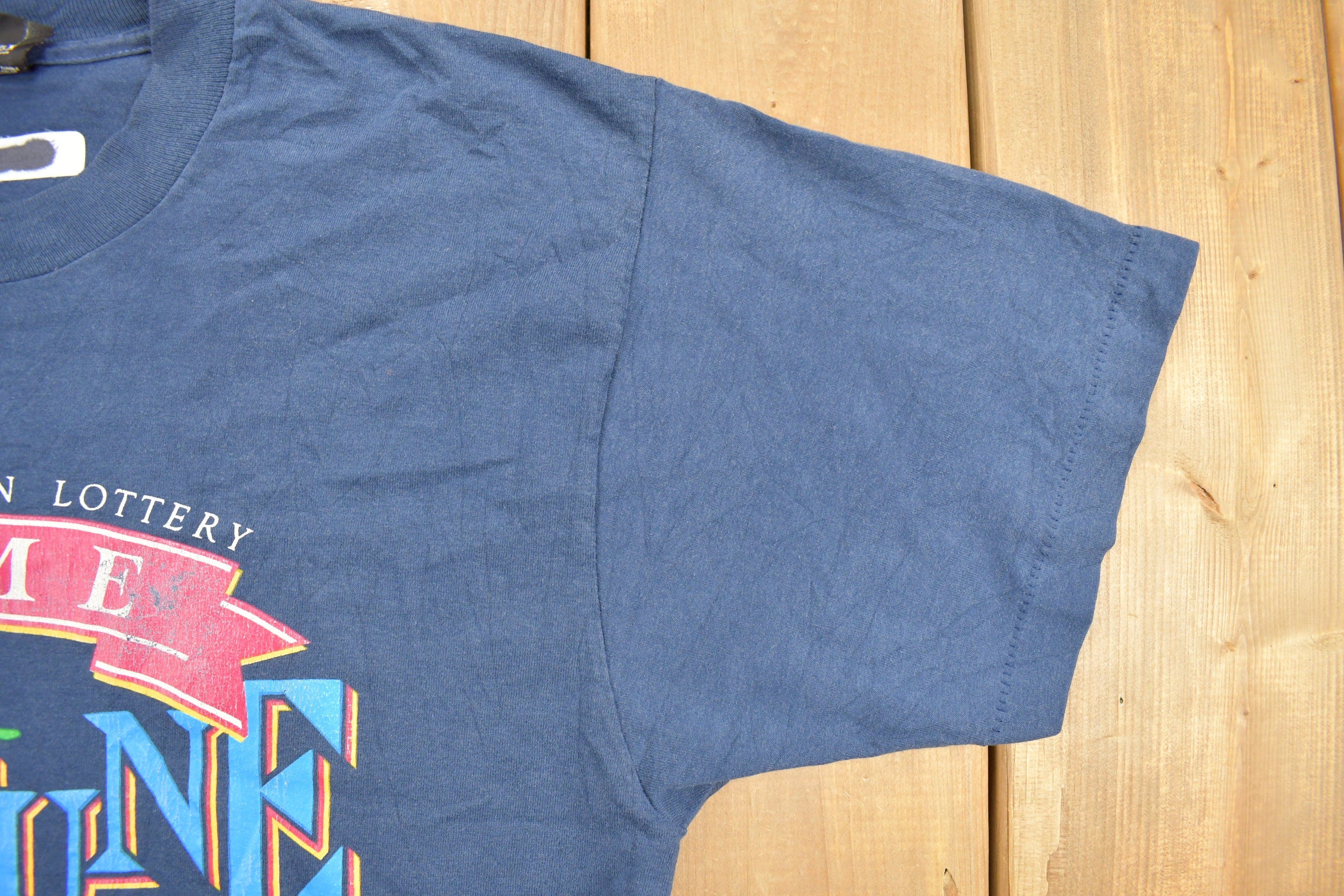 Vintage 1990s Michigan Fame & Fortune Lottery Graphic T Shirt
