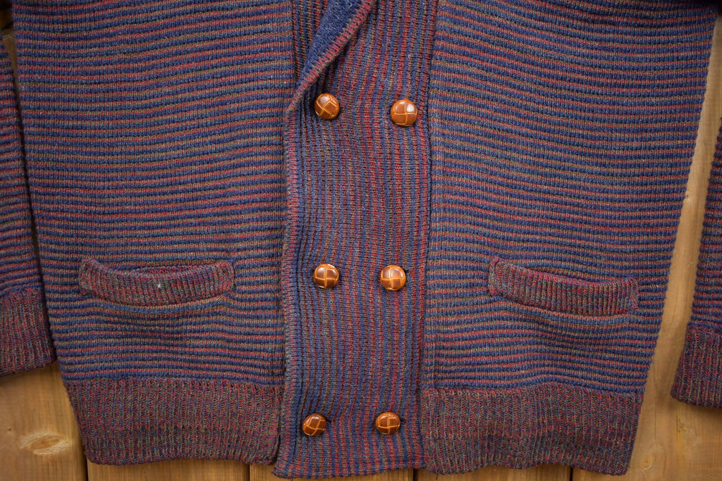 Vintage 1990s Bay Club Knitted Cardigan Sweater