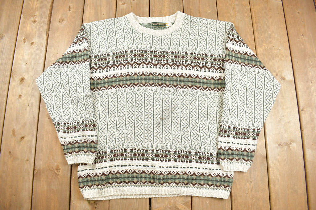 Vintage 1990s Croft & Barrow Knit Crewneck Sweater