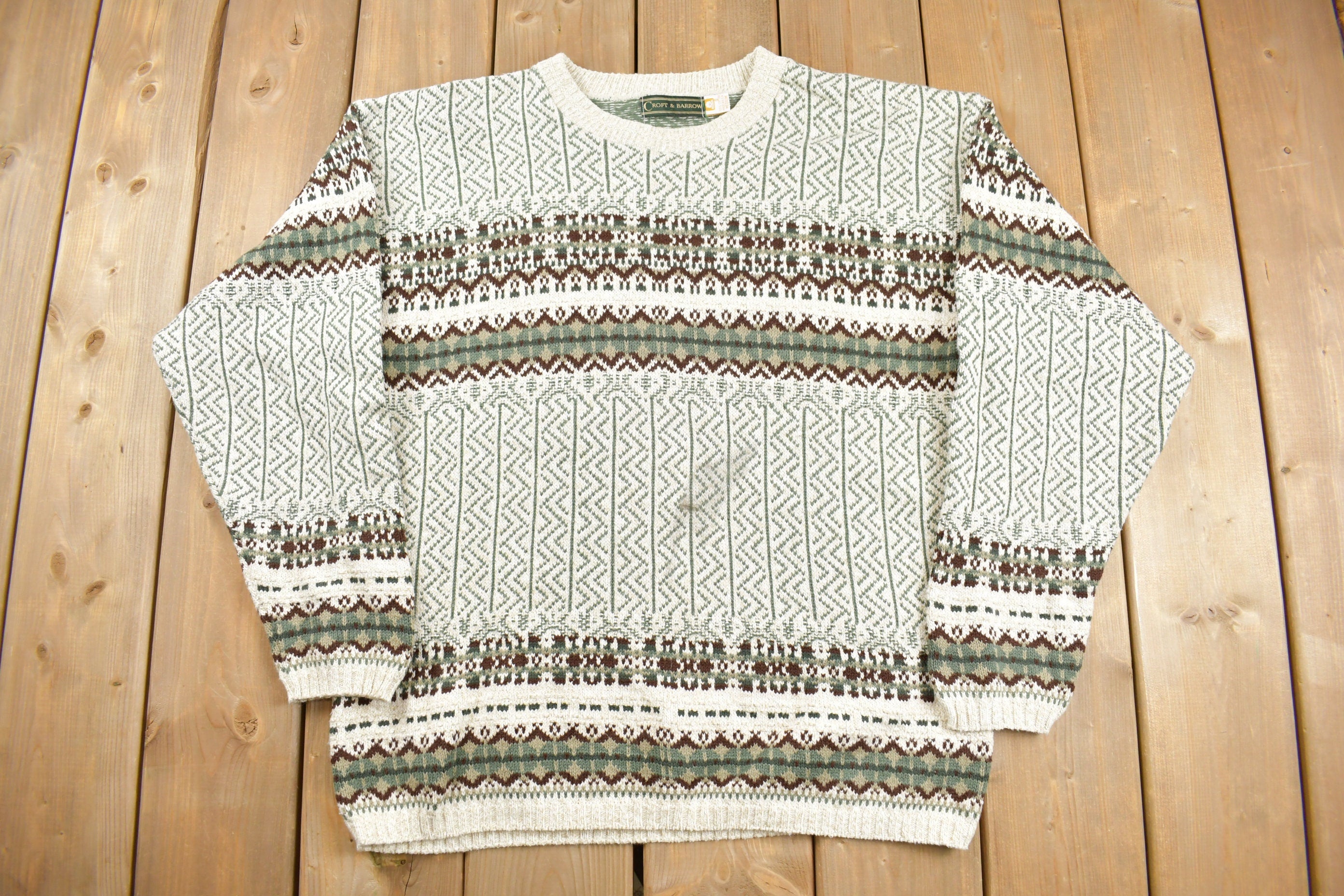 Vintage 1990s Croft & Barrow Knit Crewneck Sweater