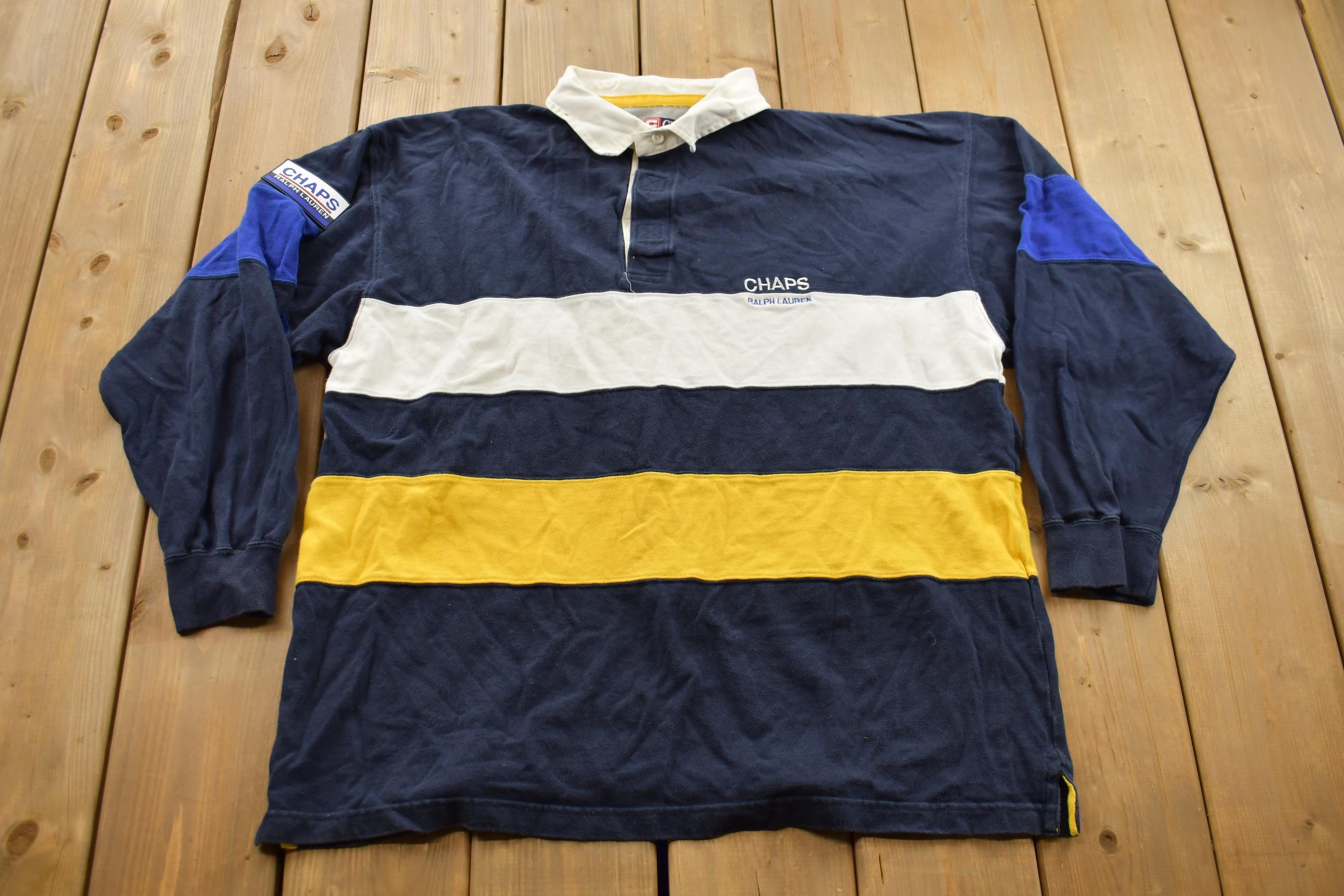 Vintage 1990s Chaps Ralph Lauren Rugby Sweater - Large