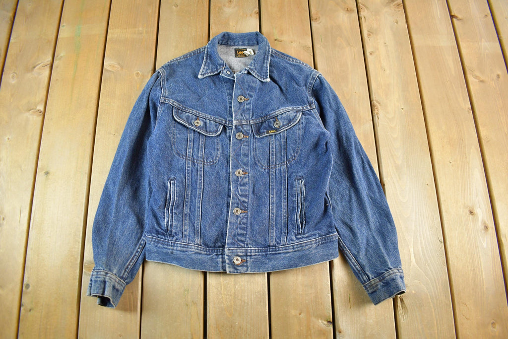 Vintage 1980s Lee Denim Jean Trucker Jacket Men's Small