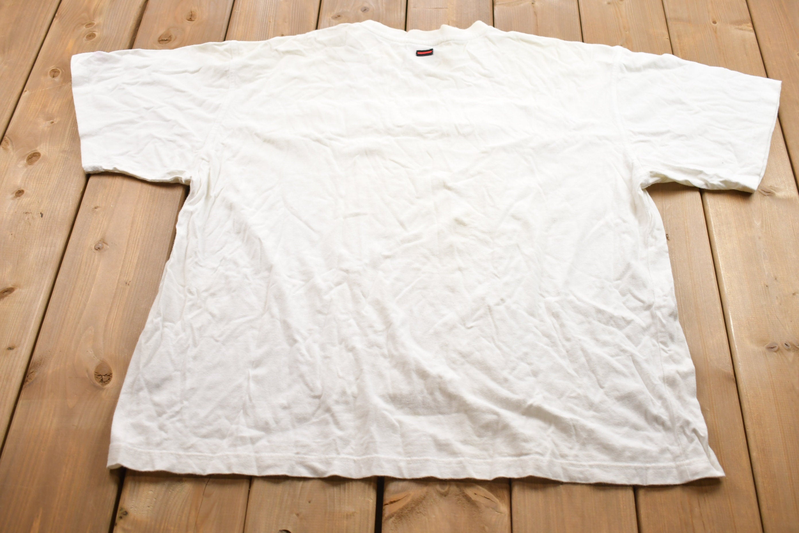 Vintage 1990s FUBU.CO.XC11 Fuzzy Embroidered Lettering T-Shirt