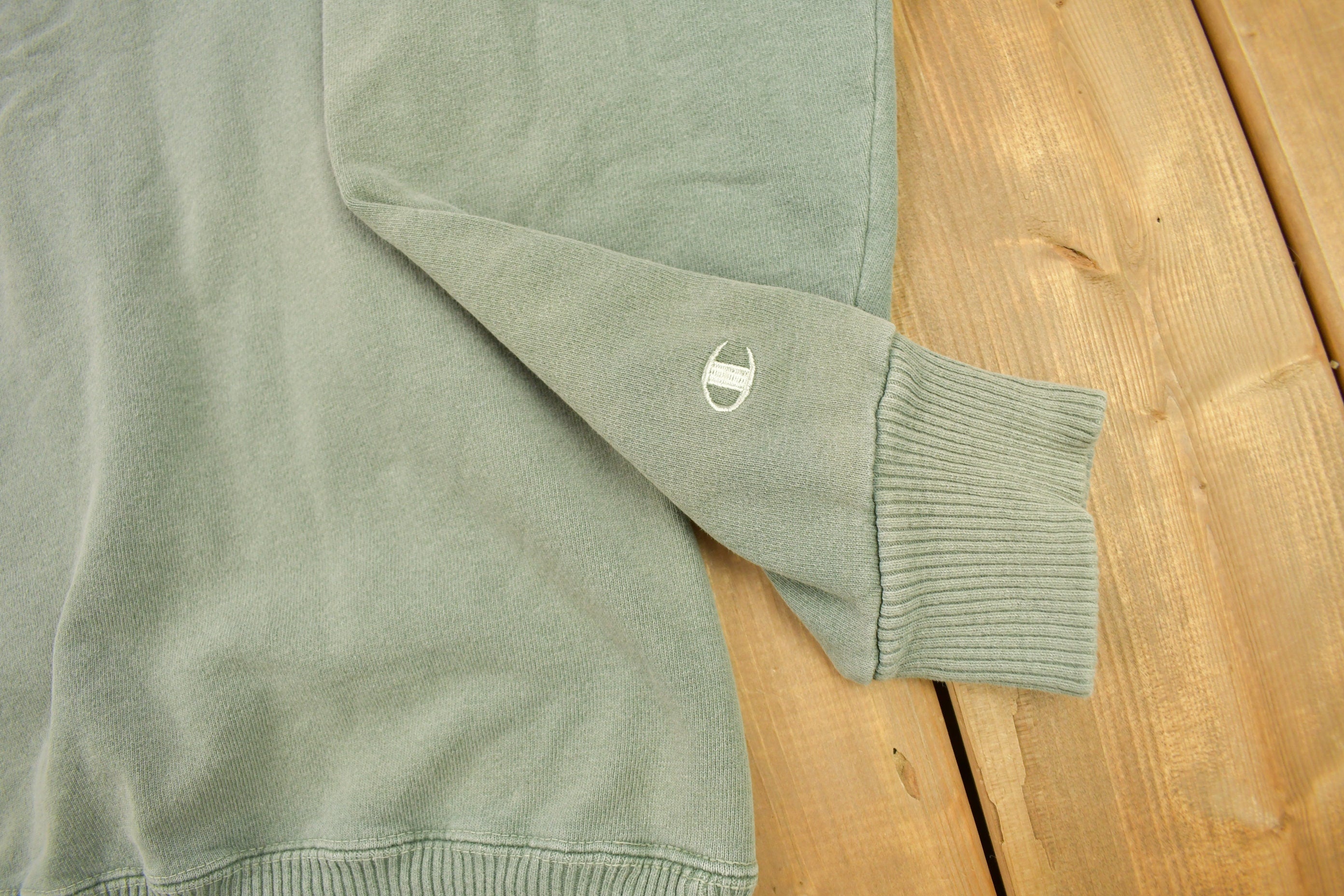 Vintage 1990s Champion Teal Crewneck Sweatshirt