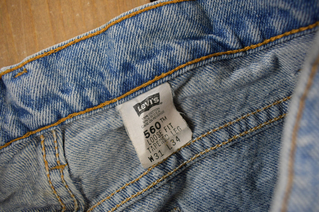 Vintage 1990s Levi's 560 Loose Fit Denim Jeans Size 30 x 32