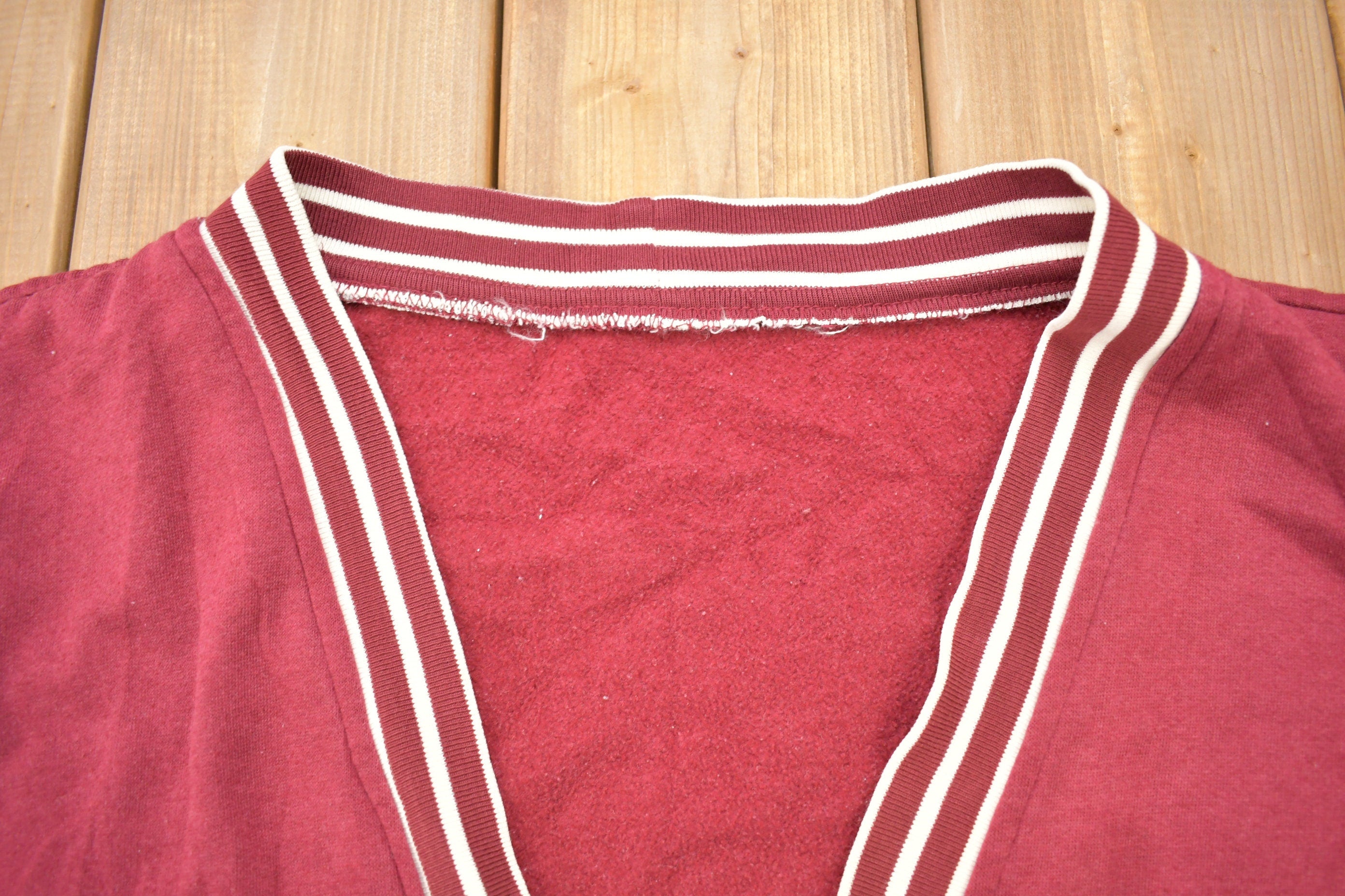 Vintage 1960s Blank Cardigan Sweater  Vintage Cardigan  Button Up  True Vintage  Burgundy  Made In USA