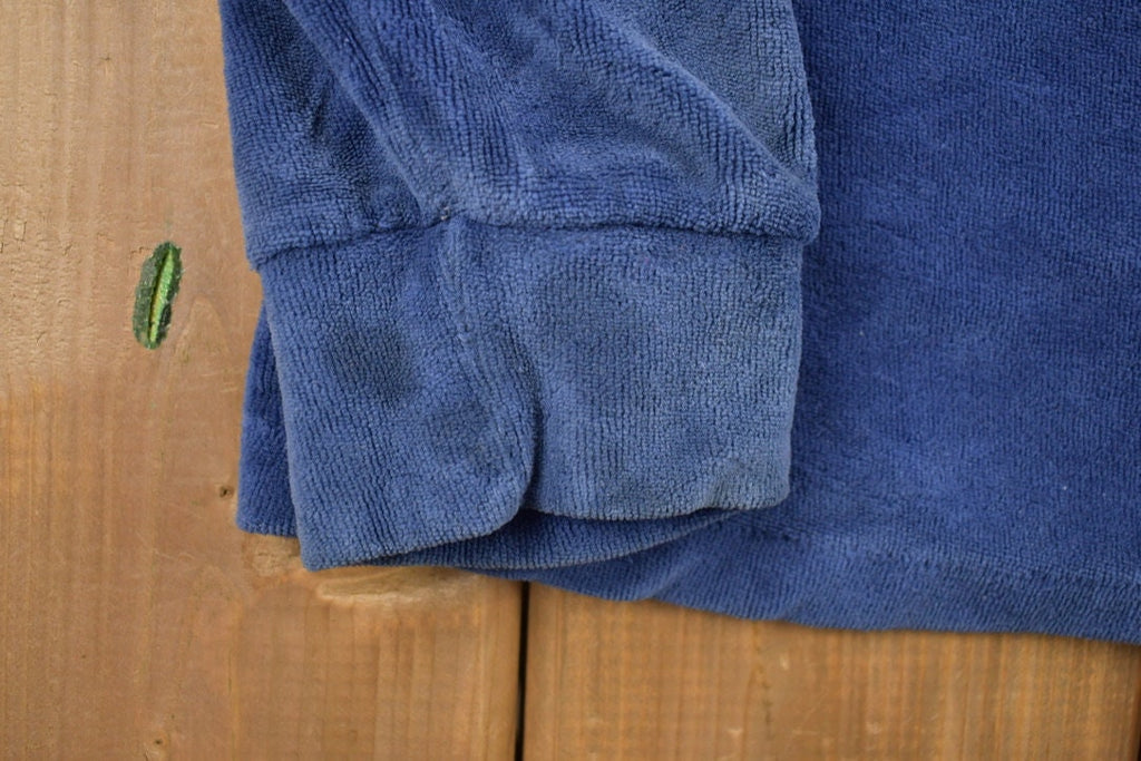Vintage 1990s Romelli Blank Blue Collared Sweatshirt