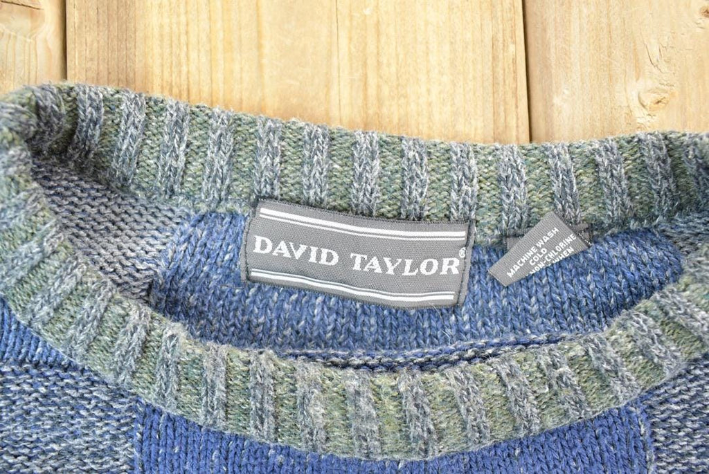 Vintage David Taylor Colour Block 1990s Knit Crewneck Sweater