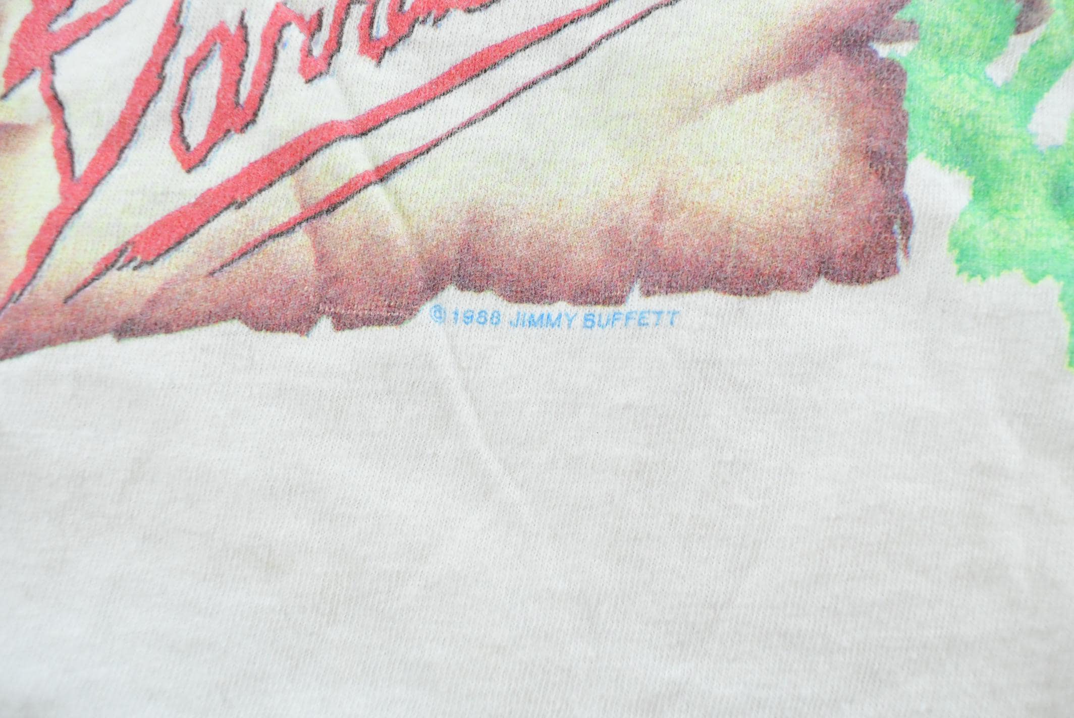 Vintage 1988 Jimmy Buffett Barracuda Band Rock Concert Music T-Shirt Men's S