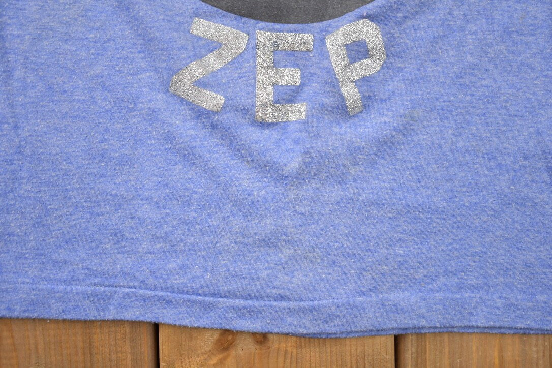 Vintage 1976 Led Zeppelin Swan Song Double Sided Promo Band Ringer T-shirt